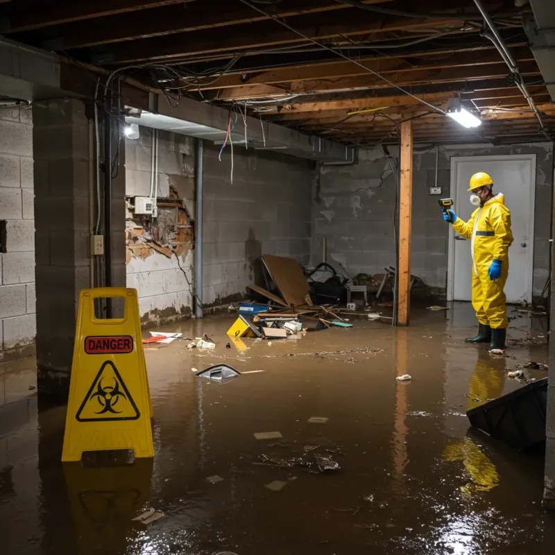 Flooded Basement Electrical Hazard in Lely Resort, FL Property